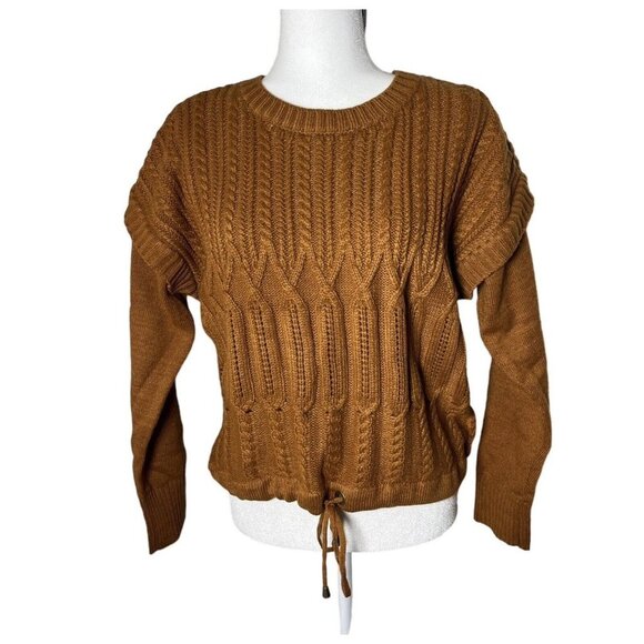 DKNY Jeans Women's Long Sleeve Sweater Color UHR  Brown Pull Over Size L NWT - Picture 1 of 6
